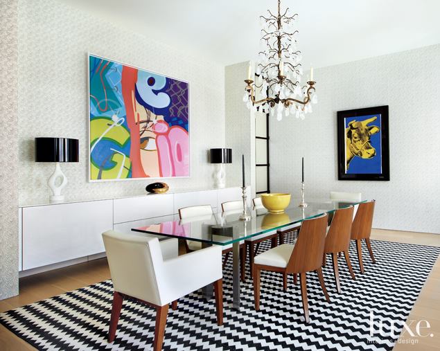 Luxe Magazine image: modern room with abstract art
